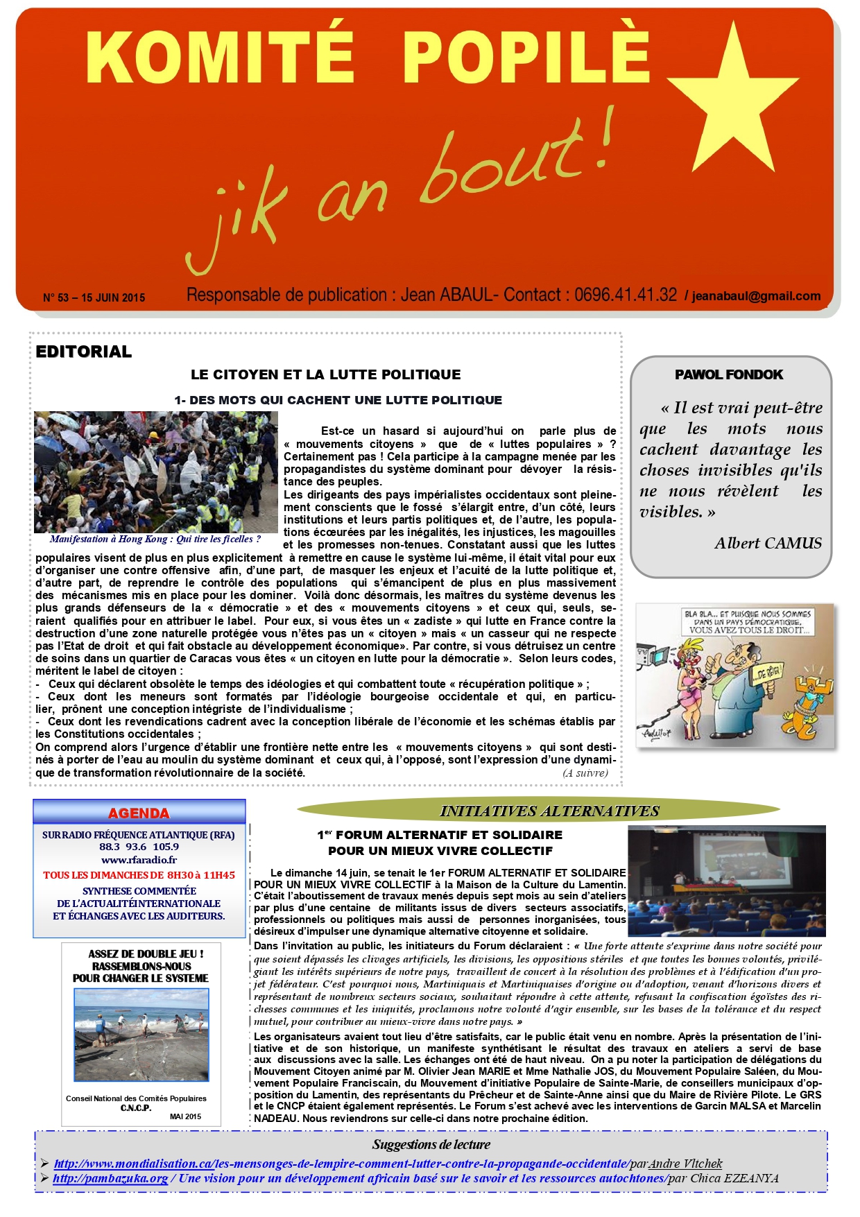 Journal Jik An Bout N°53