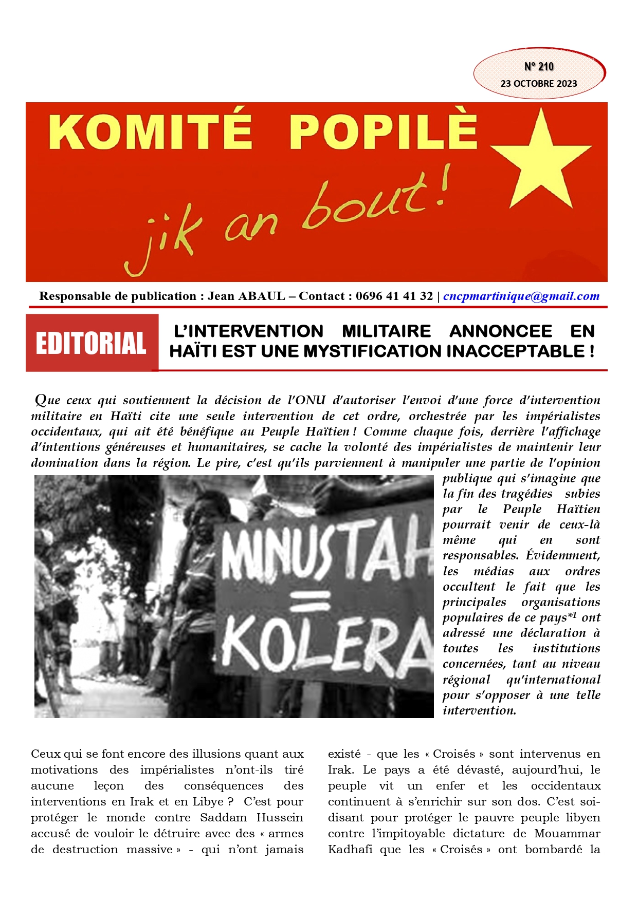 Journal Jik An Bout N°210