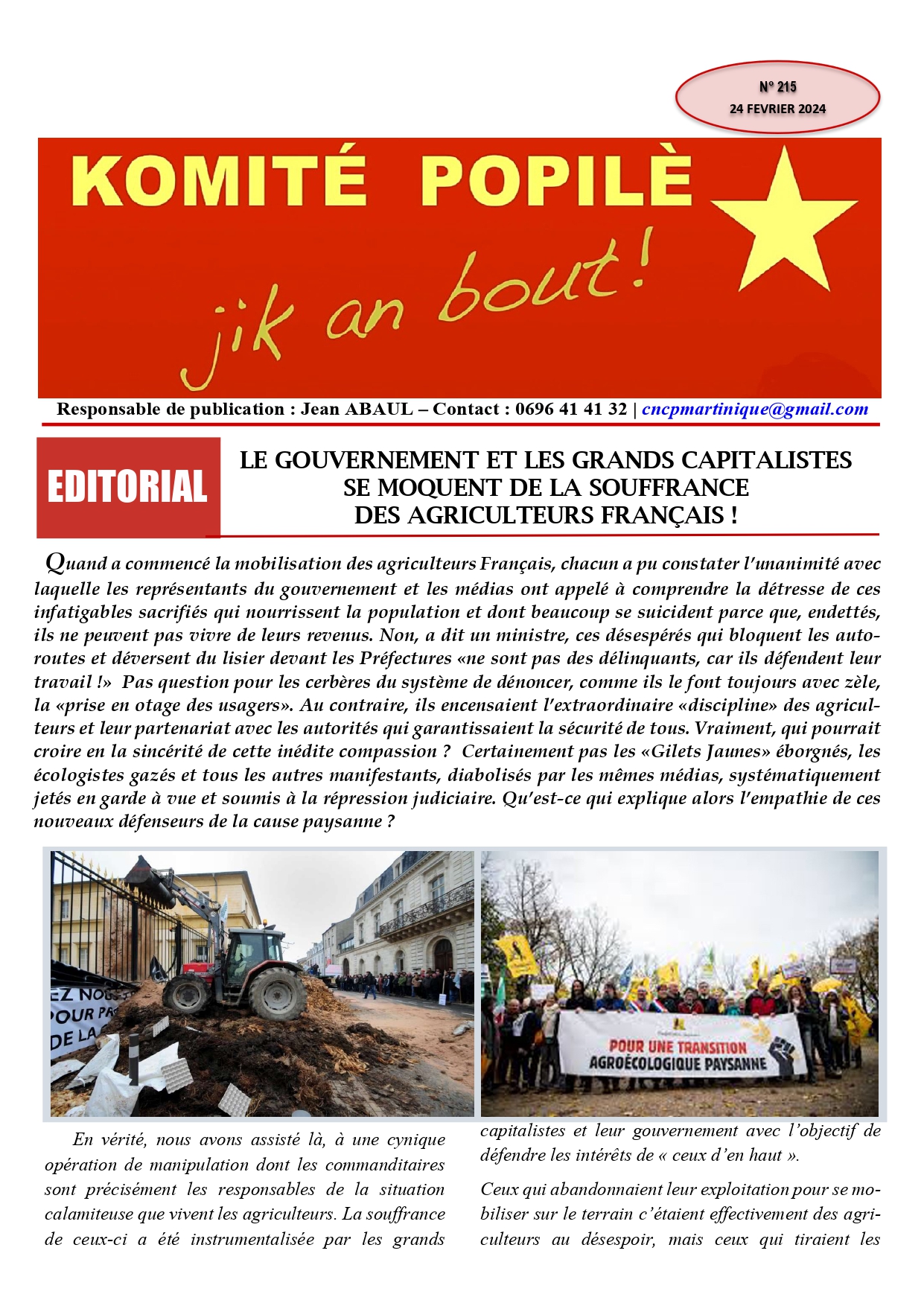 Journal Jik An Bout N°215