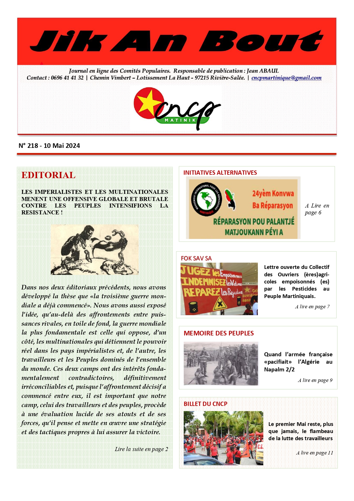 Journal Jik An Bout N°218