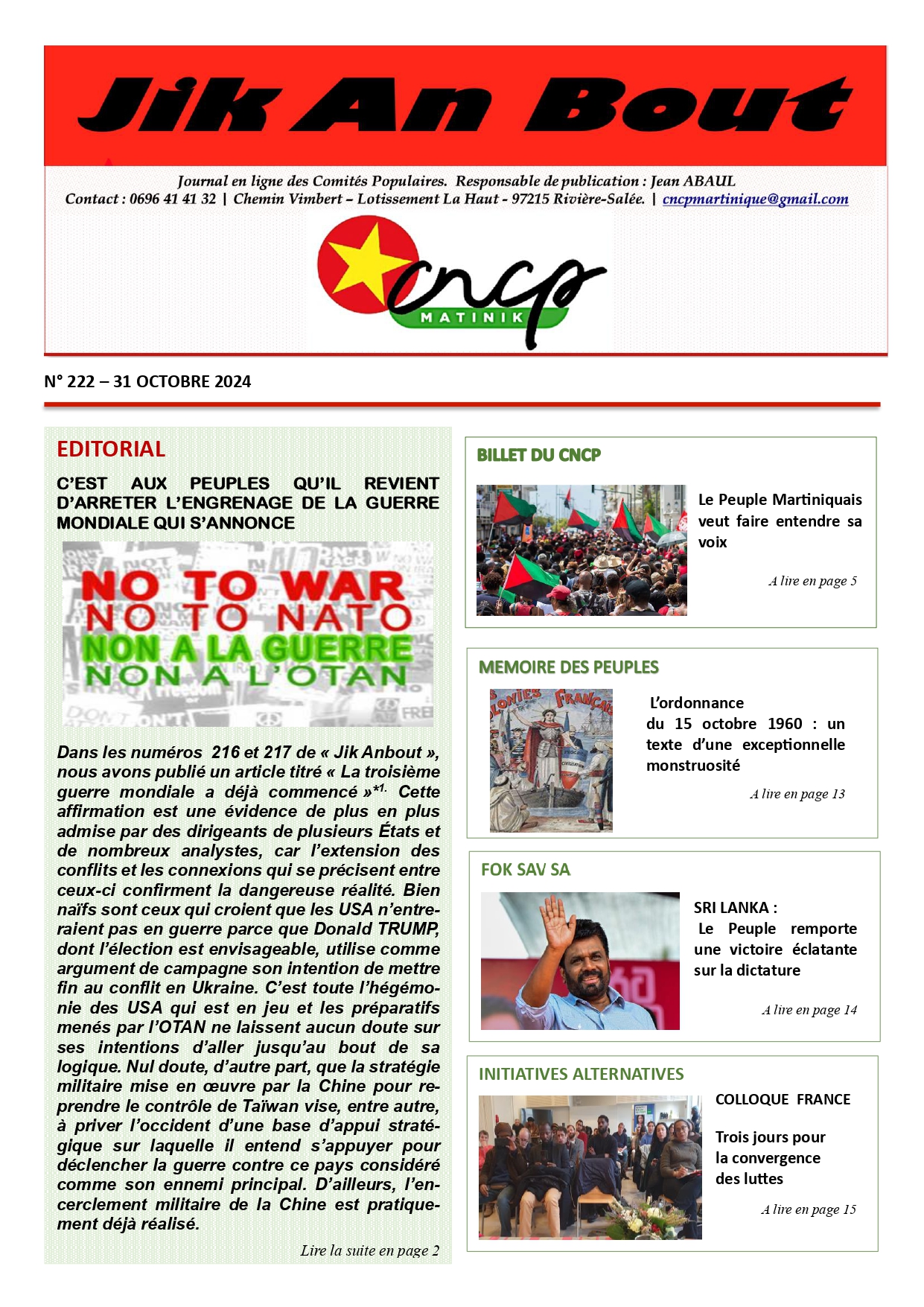 Journal Jik An Bout N°222