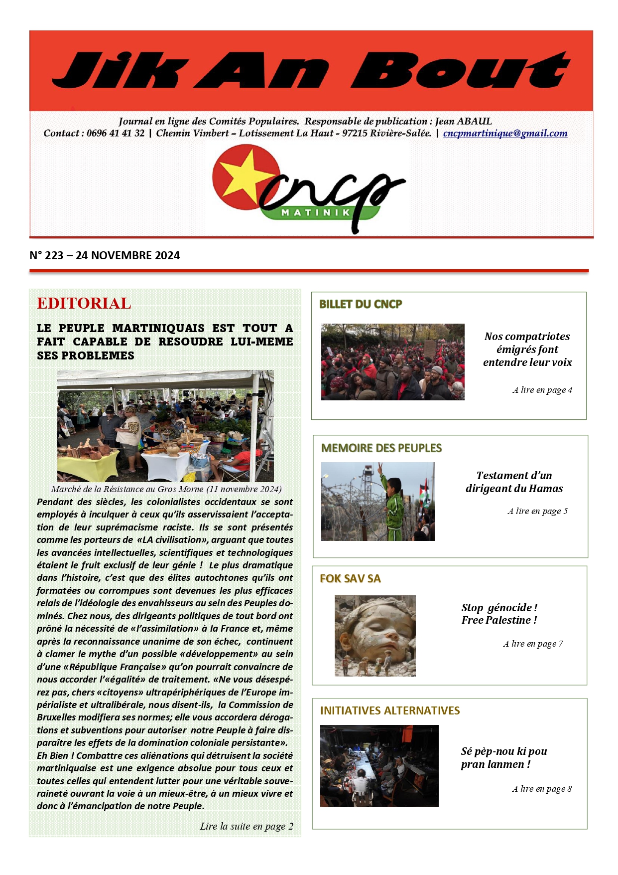 Journal Jik An Bout N°223