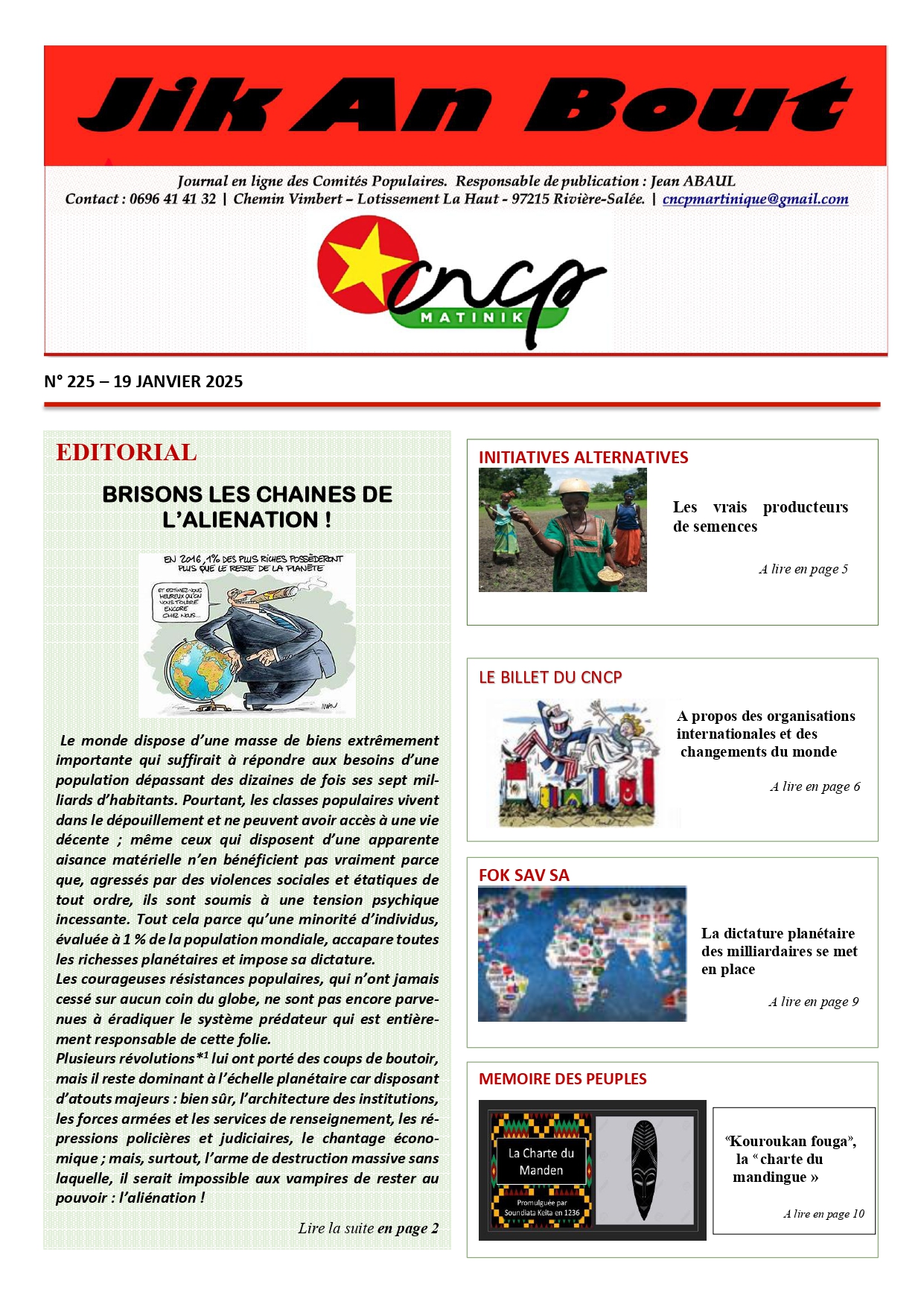 Journal Jik An Bout N°225