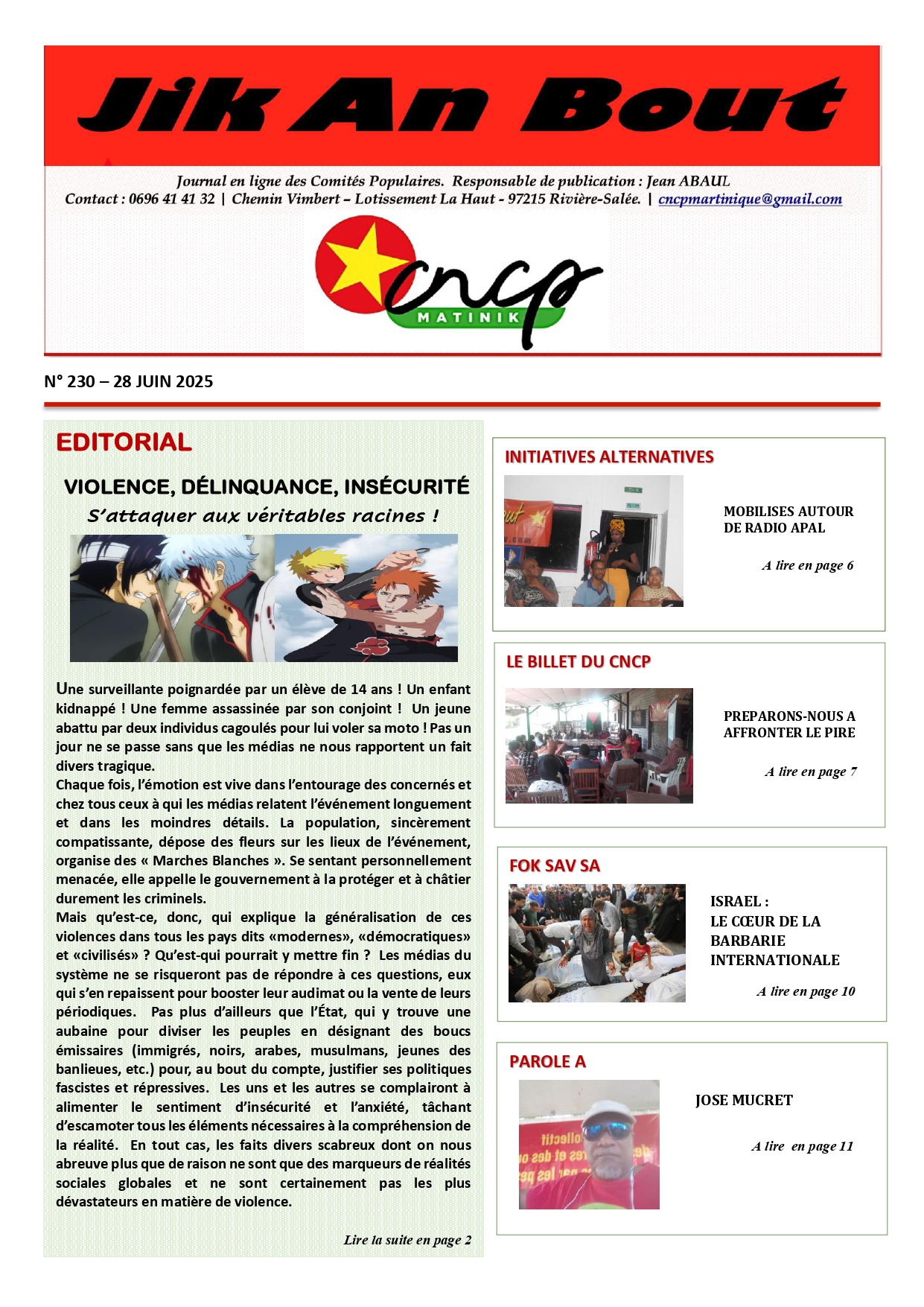 Journal Jik An Bout N°230