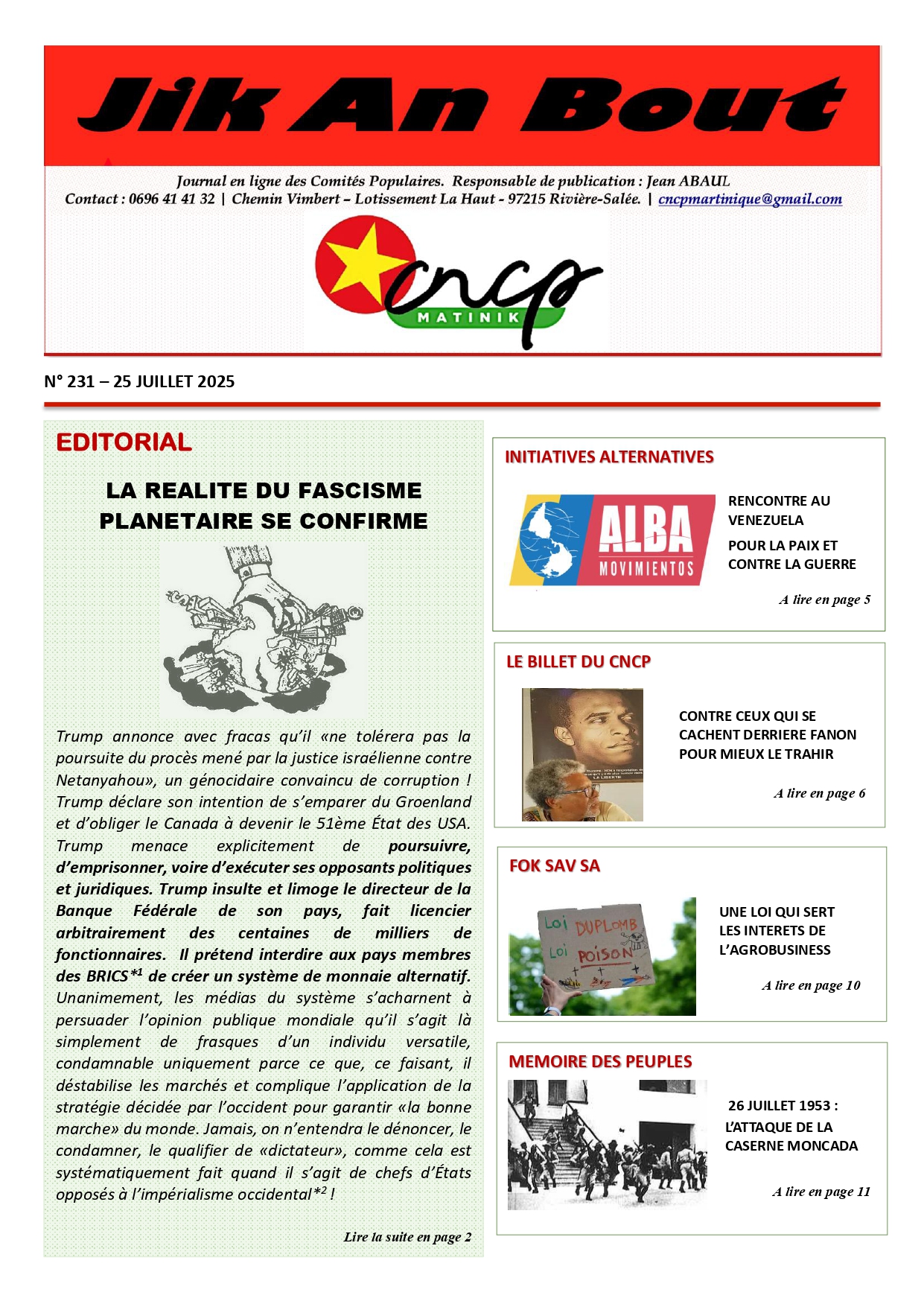 Journal Jik An Bout N°231