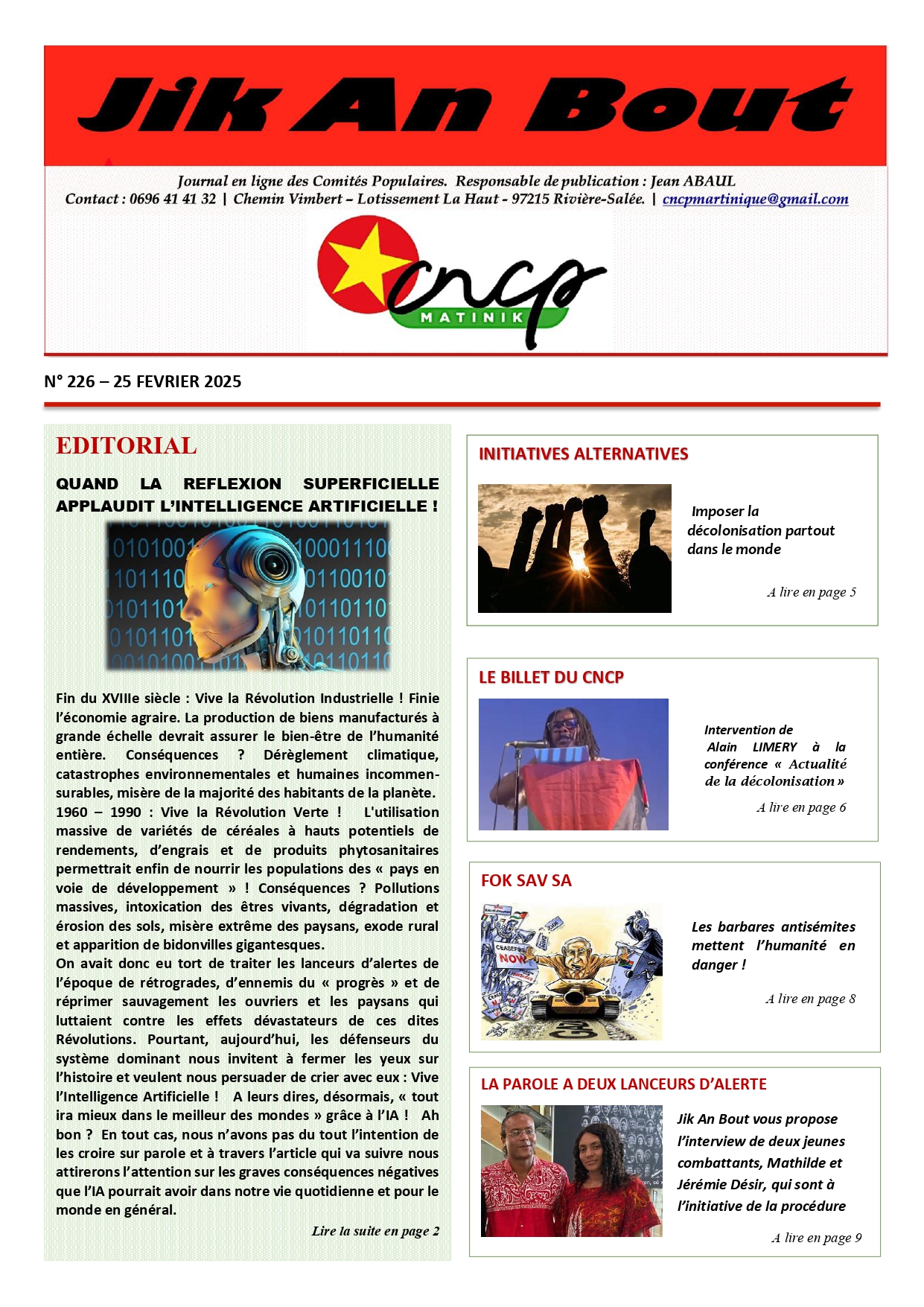 Journal Jik An Bout N°226