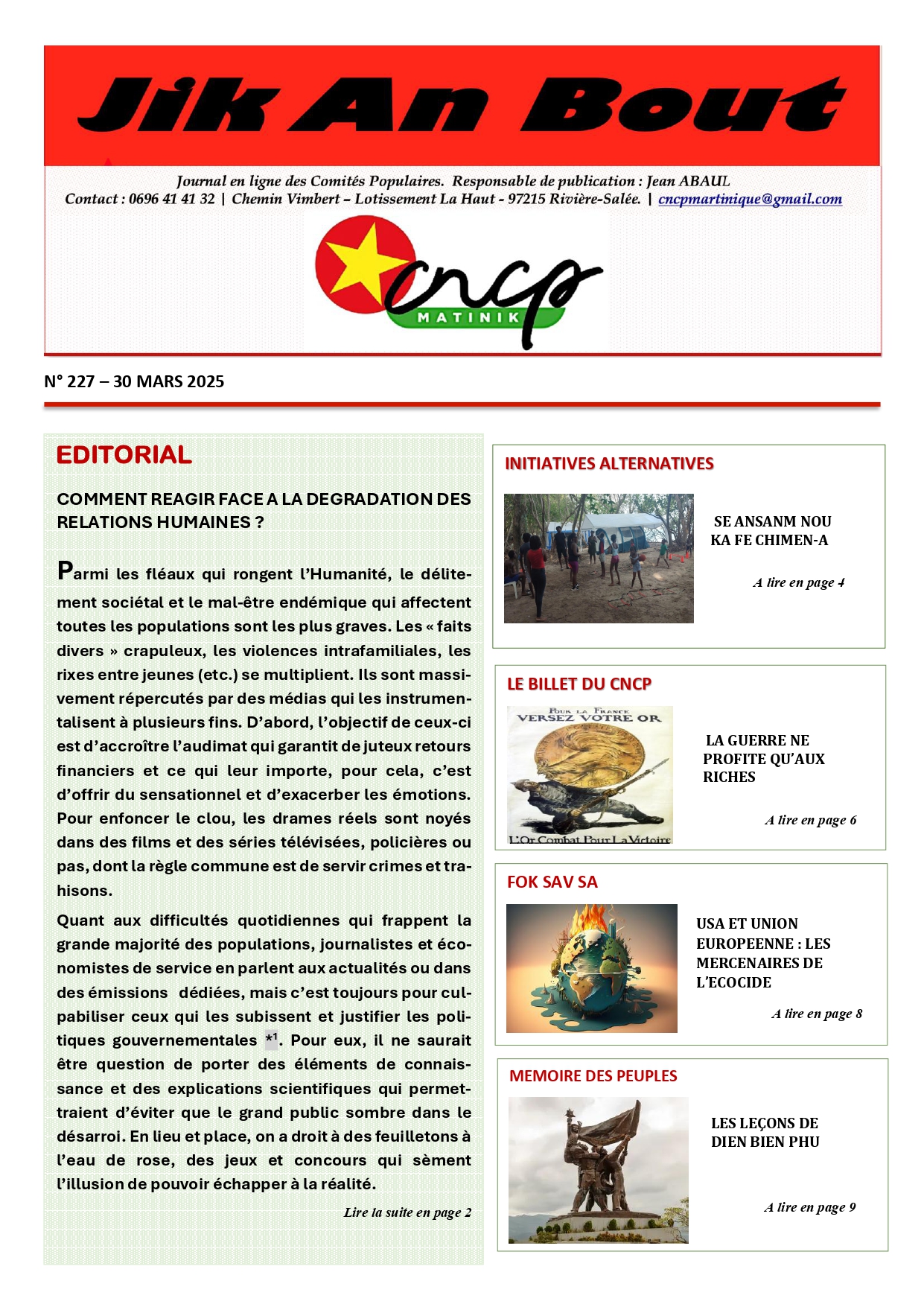 Journal Jik An Bout N°227