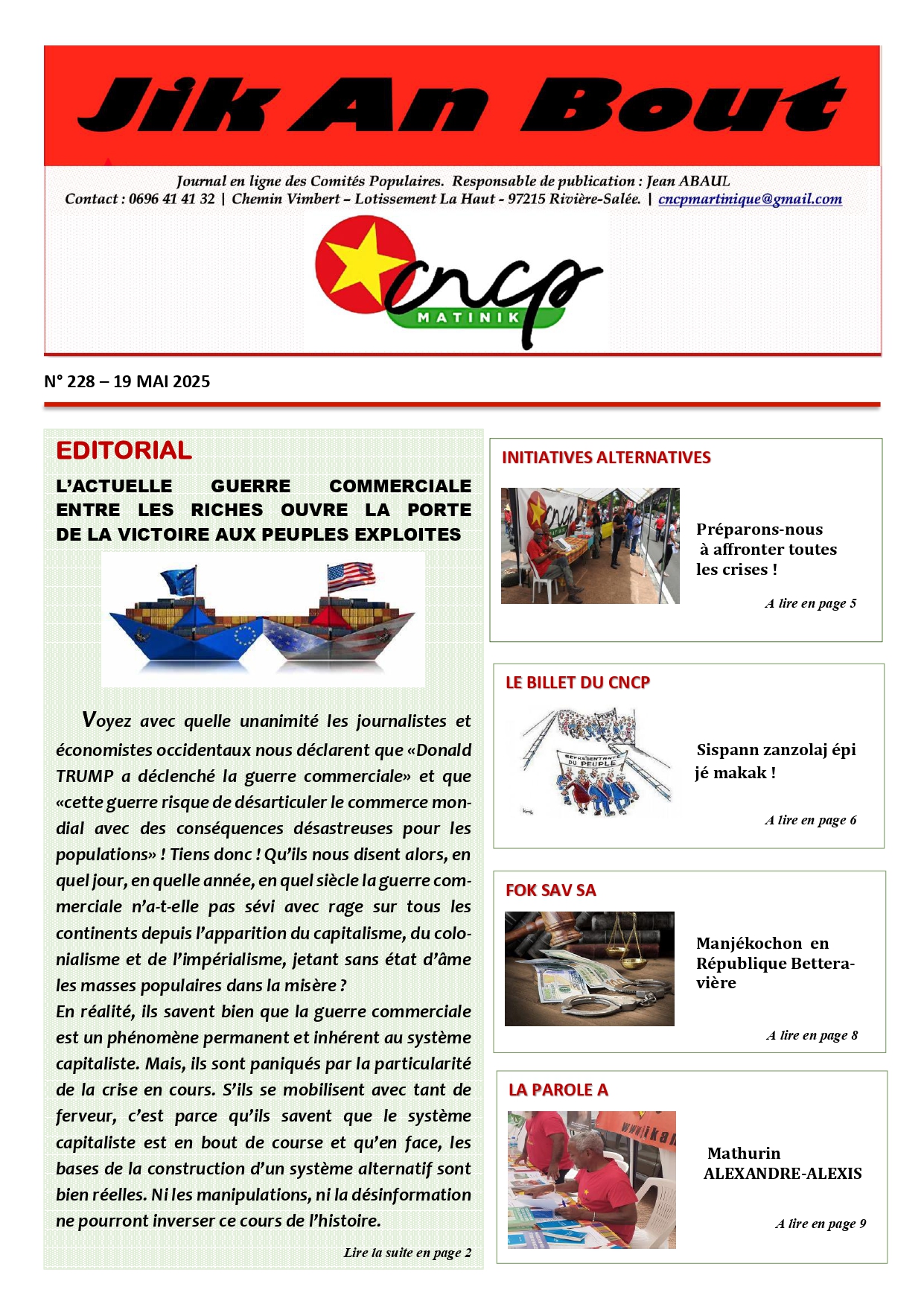 Journal Jik An Bout N°228