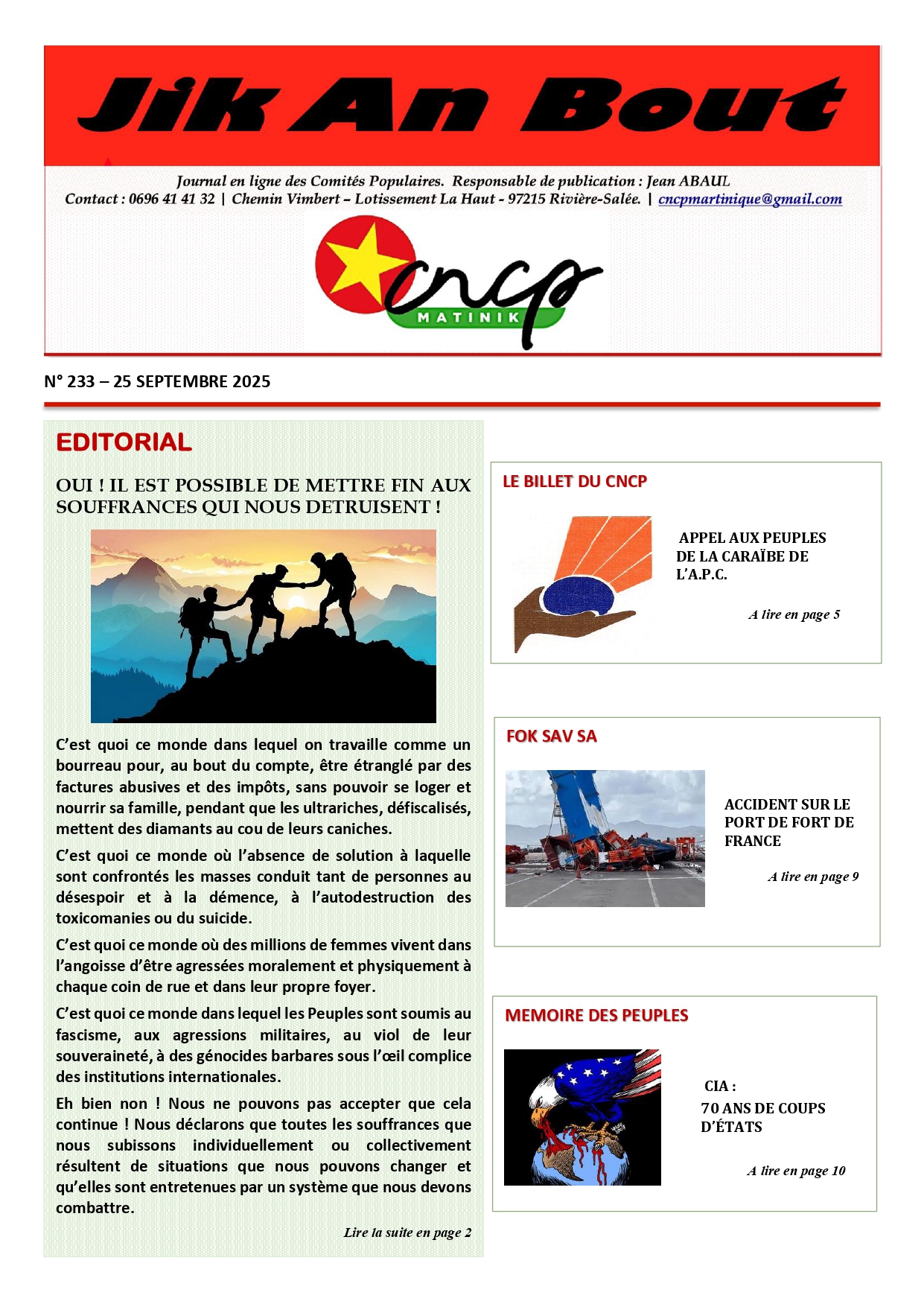 Journal Jik An Bout N°233