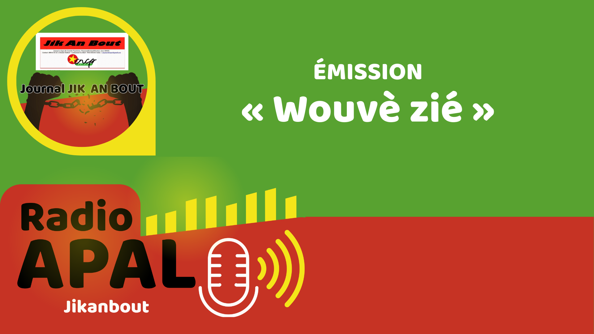 Émission « Wouvè zié » lecture en multi-voix, du journal Jik An Bout