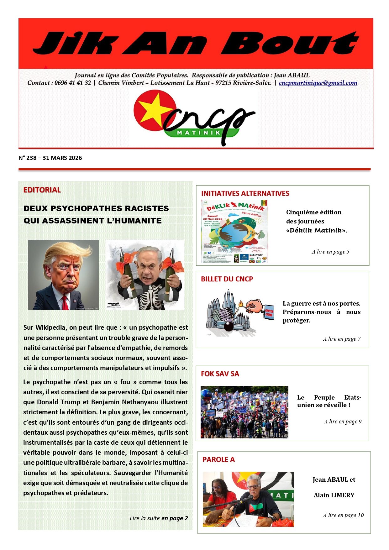Journal Jik An Bout N°238
