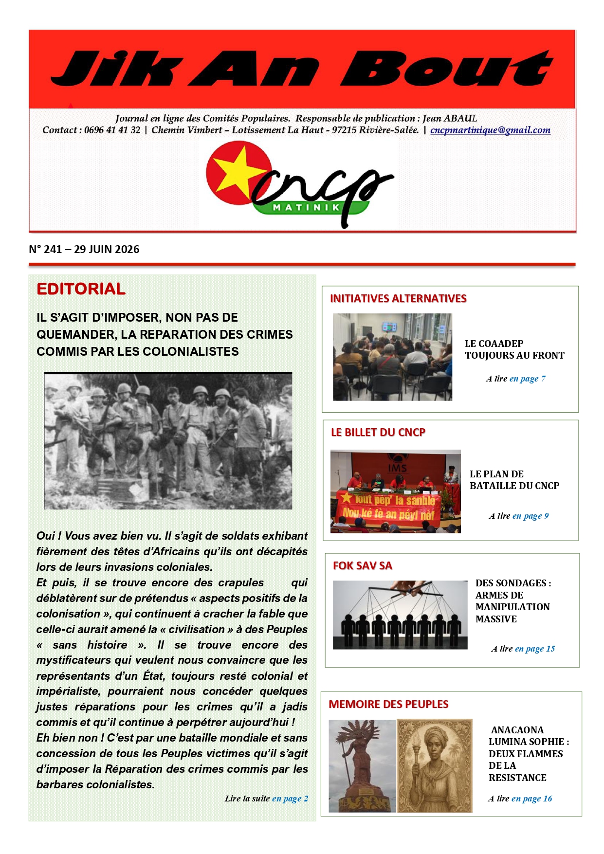 Journal Jik An Bout N°241
