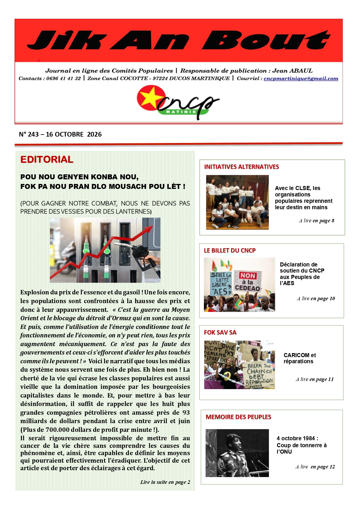 Journal Jik An Bout N°243